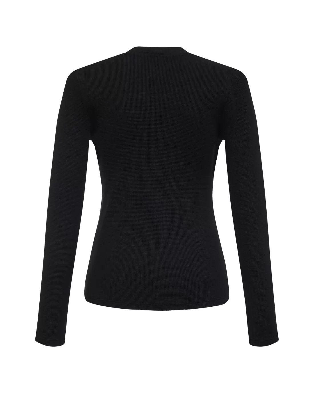 MONROW Long Sleeve*Baby Thermal V Neck Henley BLACK