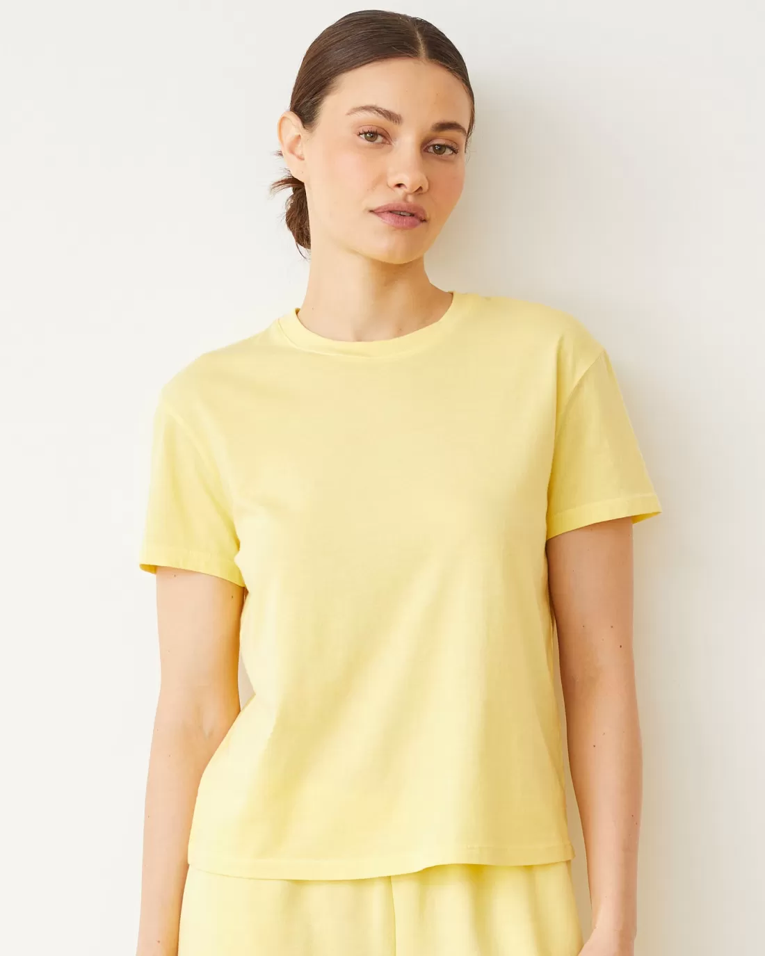 MONROW Tees*Basic Crew Neck Tee LEMON