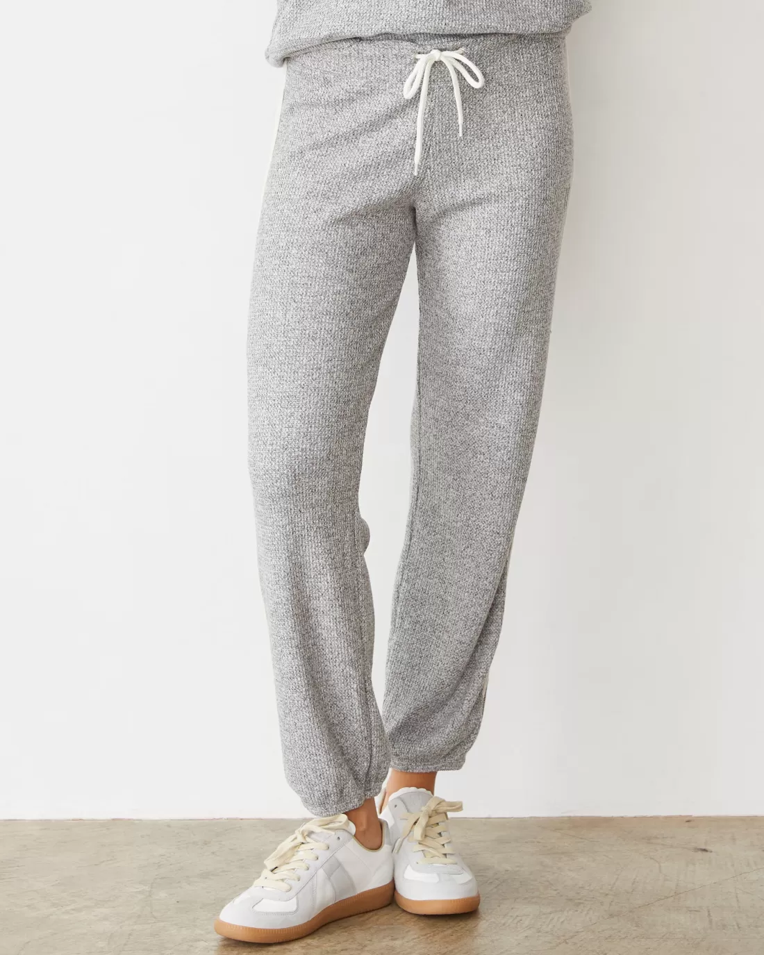 MONROW Sets | Sweats*Brushed Thermal Vintage Sweat HEATHER/ASH
