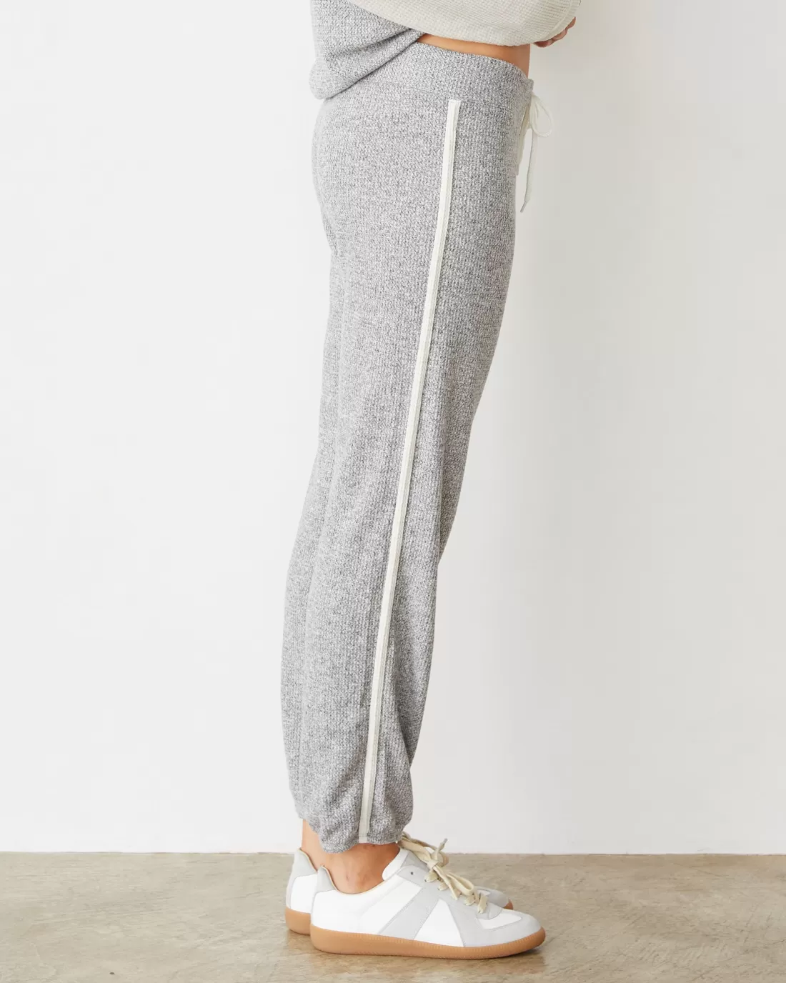 MONROW Sets | Sweats*Brushed Thermal Vintage Sweat HEATHER/ASH