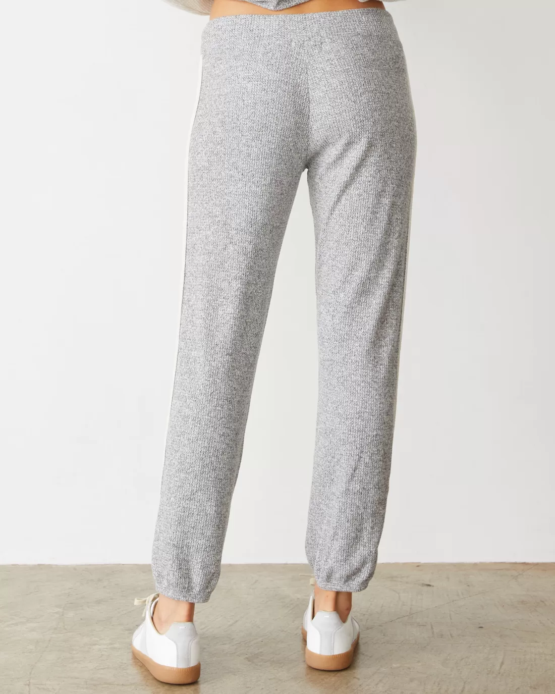 MONROW Sets | Sweats*Brushed Thermal Vintage Sweat HEATHER/ASH