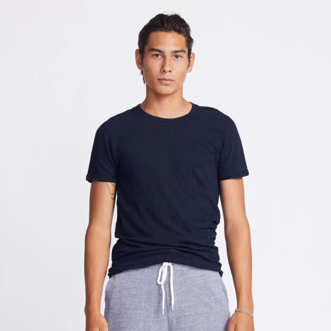 MONROW Men's Tops | Mens Sale*Crew Neck Tee BLUE