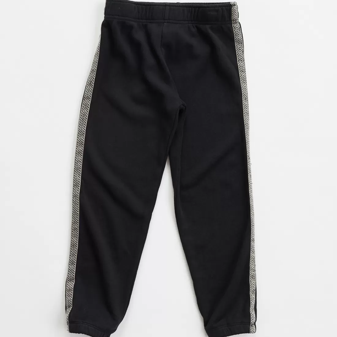 MONROW Kids*Kids Chevron Trim Elastic Waist Sweats BLACK