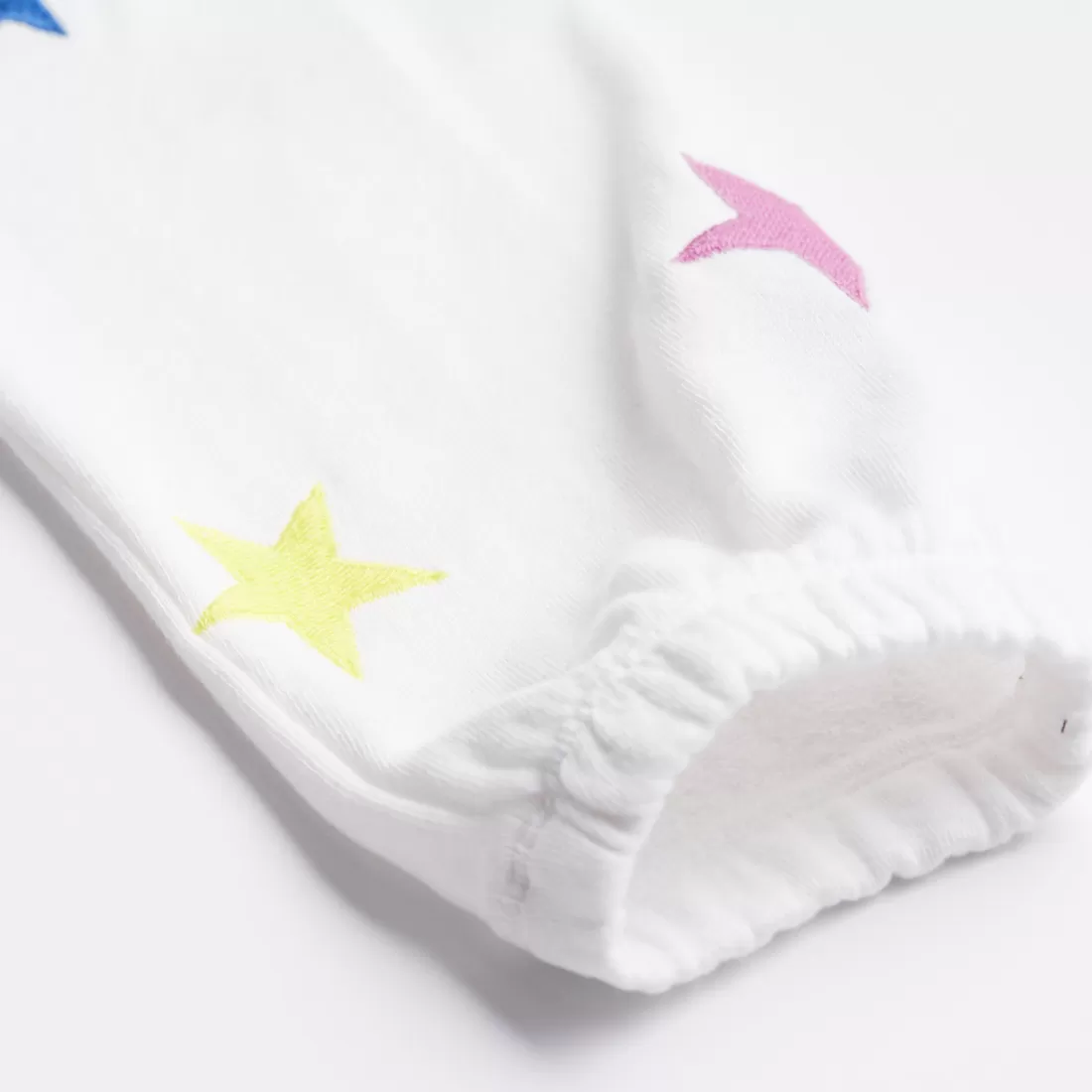 MONROW Kids*Kids Embroidered Color Stars Elastic Waist Sweats NATURAL