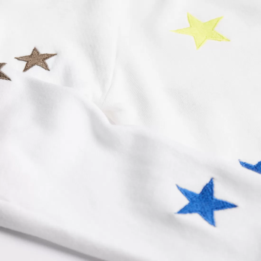 MONROW Kids*Kids Embroidered Color Stars Raglan NATURAL