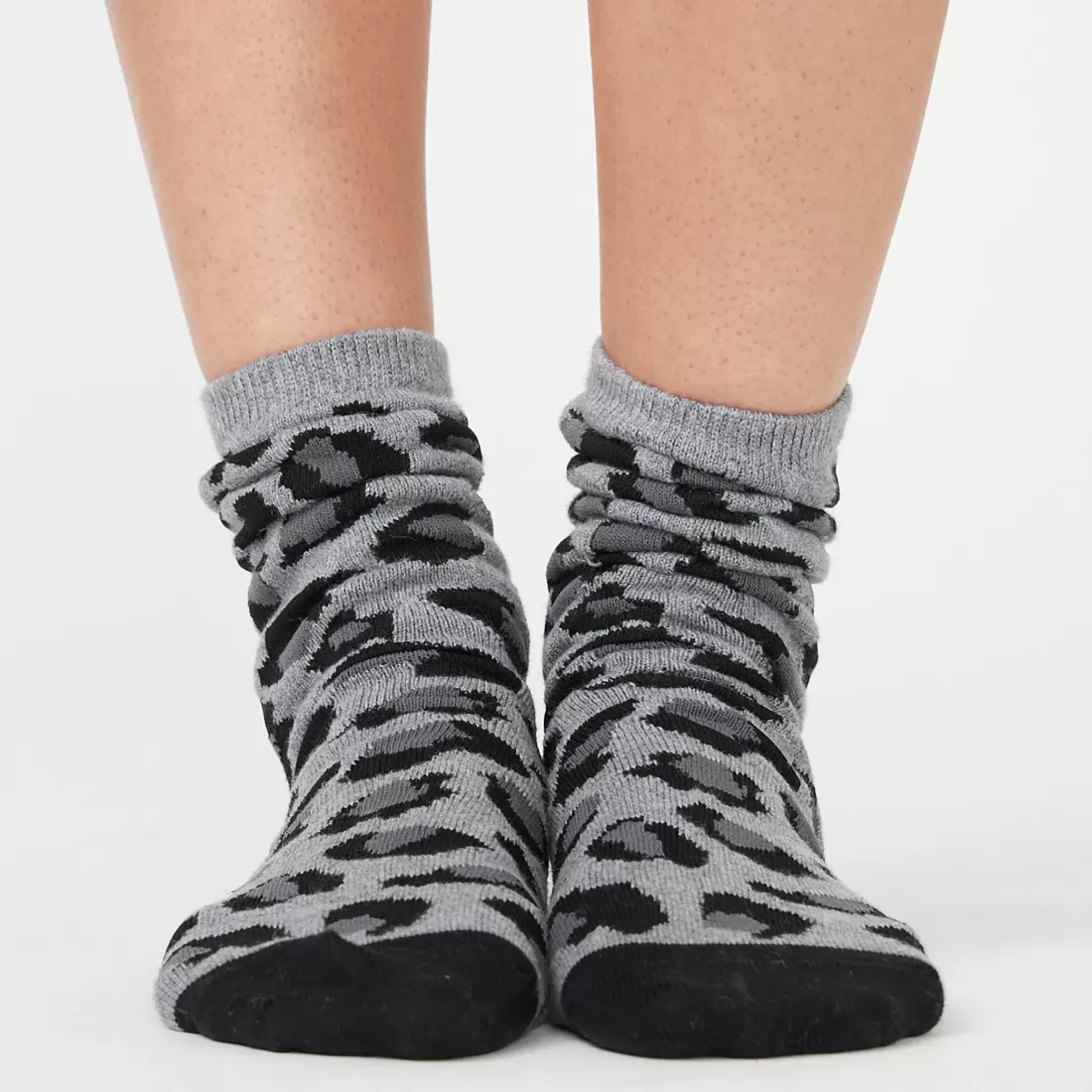 MONROW Socks | Accessories*Leopard Calf Socks HEATHERGREY