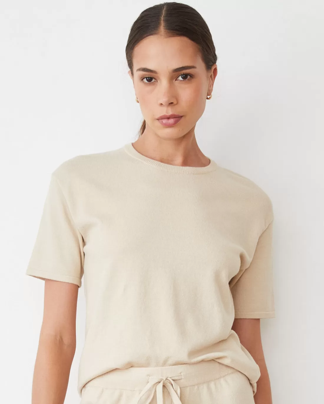 MONROW Soft Knit | Sets*Light Soft Knit Basic Tee SAND