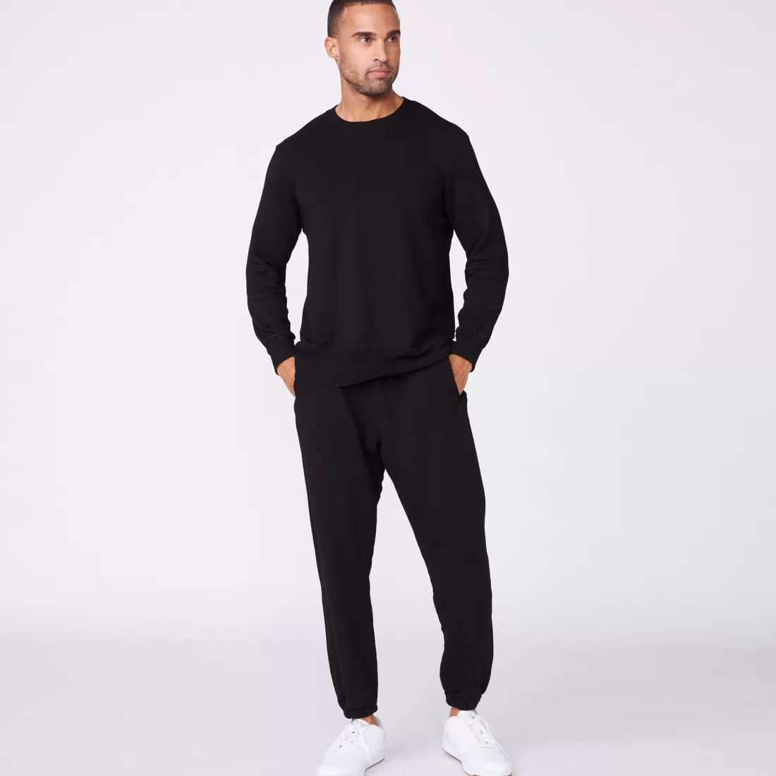 MONROW Mens Sale | Men's Sale*Lounge Sweatshirt BLACK