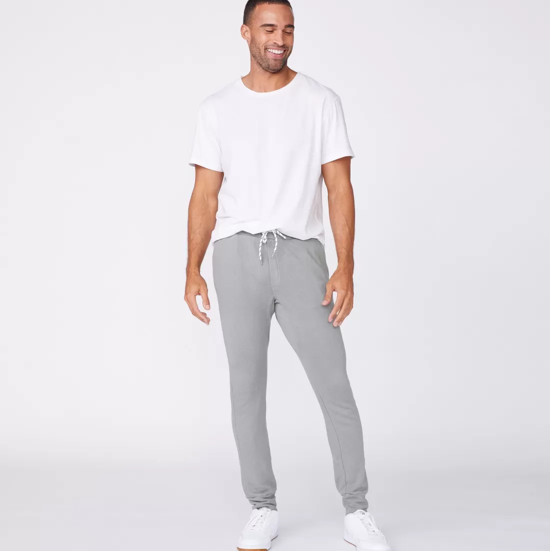 MONROW Men's Bottoms | Mens Sale*Men's Bungee Cord Joggers - Color GUNMETAL