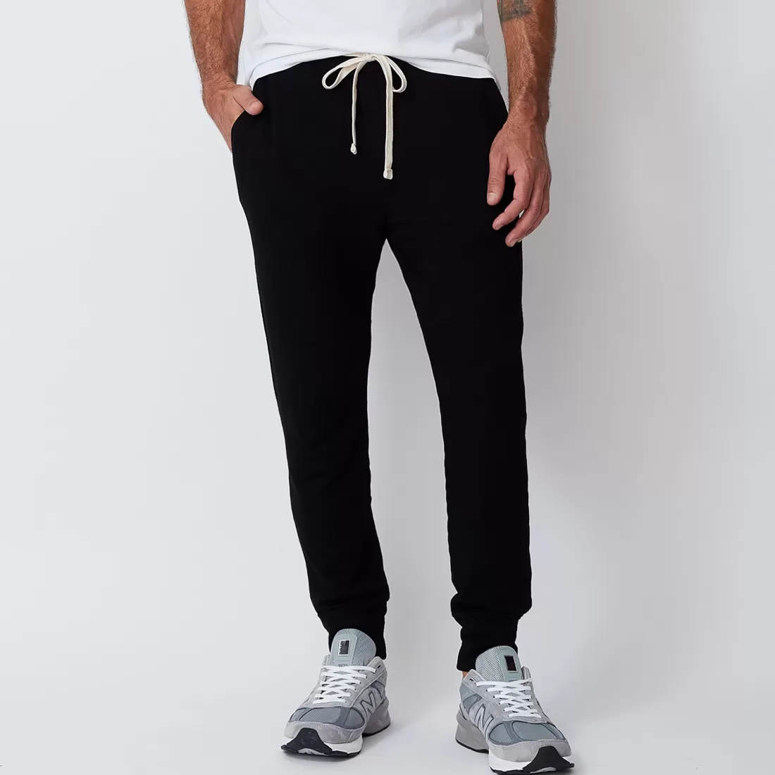 MONROW Men's Bottoms | Mens Classics*Men's Supersoft Fleece Jogger - Color BLACK