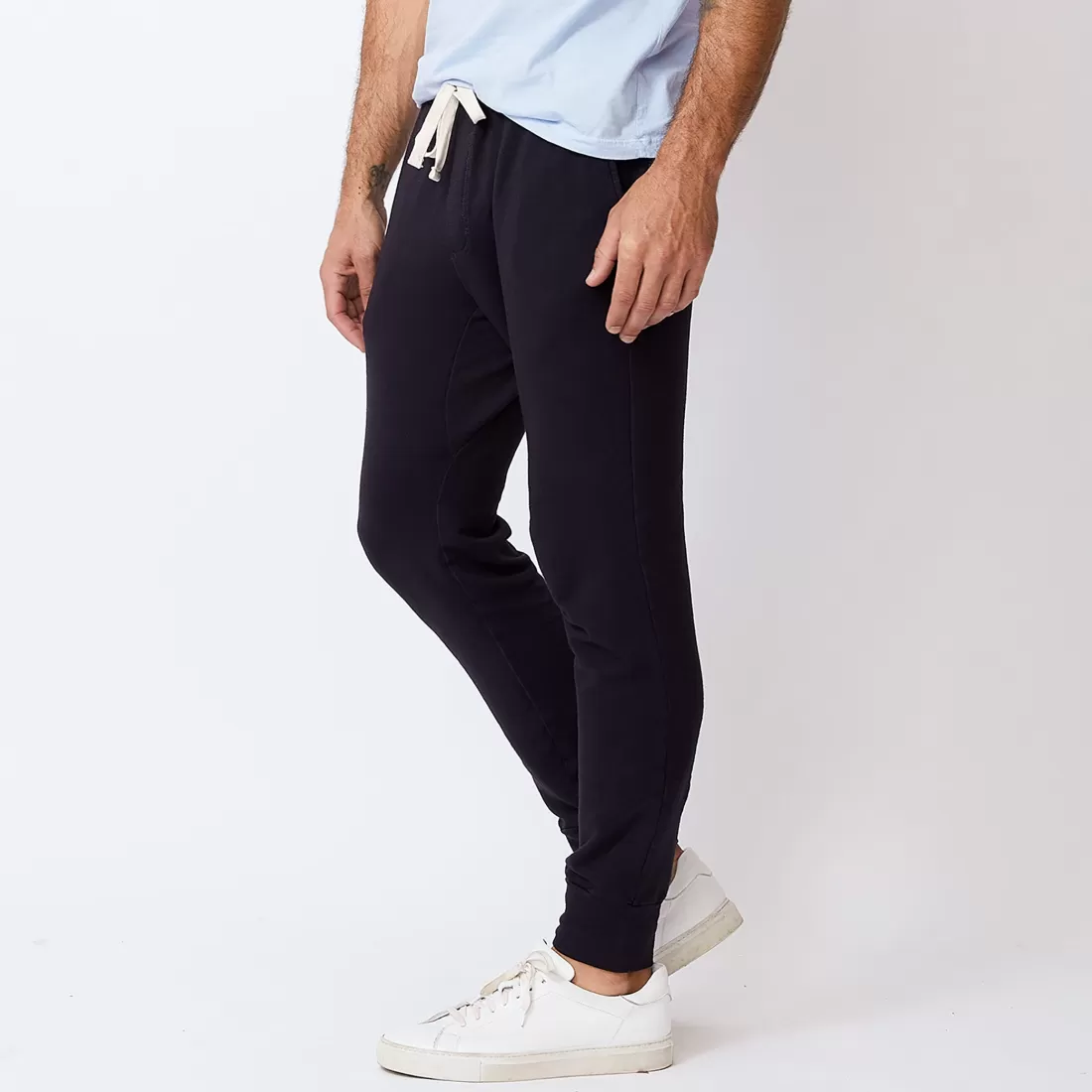 MONROW Men's Bottoms*Men's Supersoft Fleece Joggers - Faded Black Color FADEDBLACK