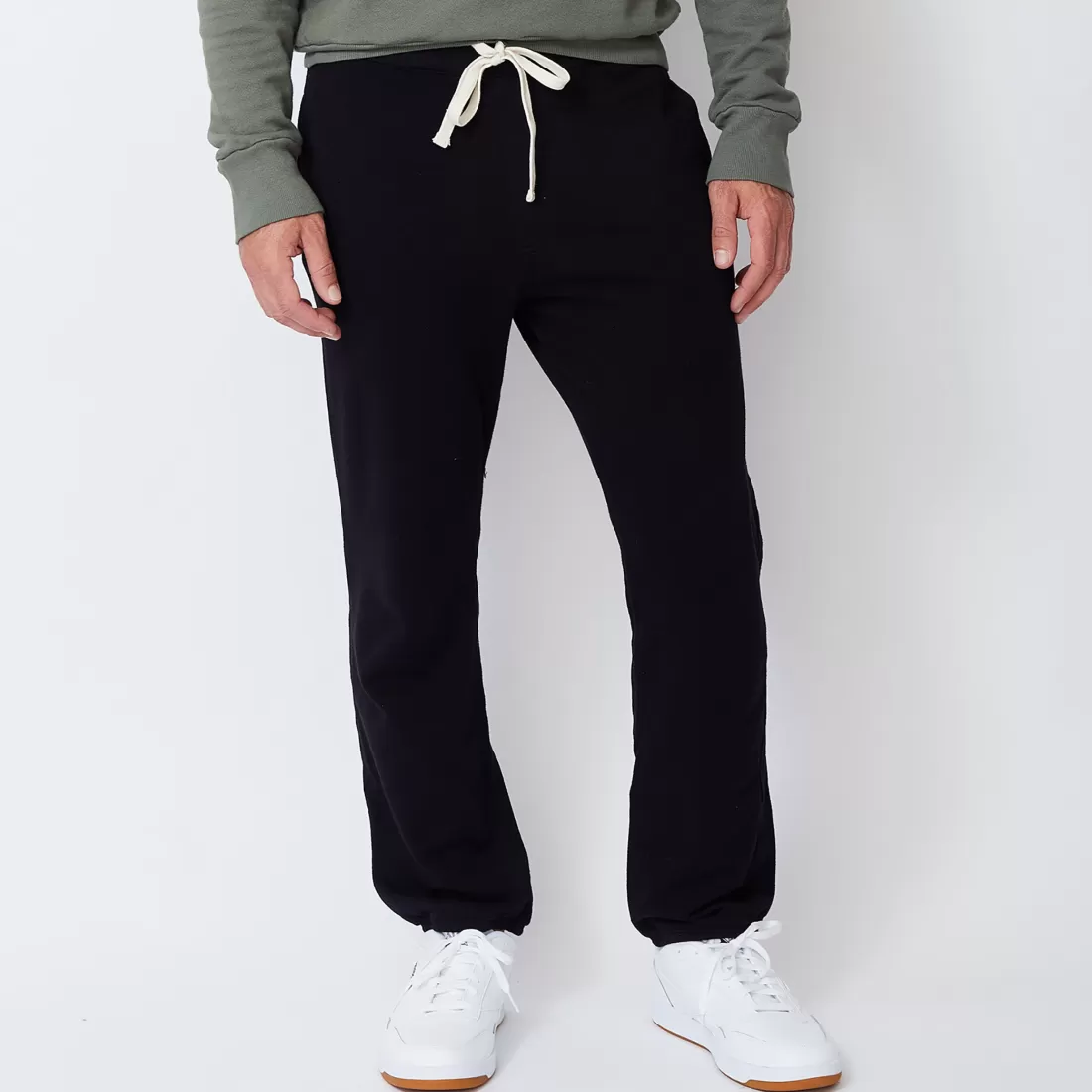MONROW Men's Bottoms | Mens Sale*Men's Vintage Sweats - Color BLACK