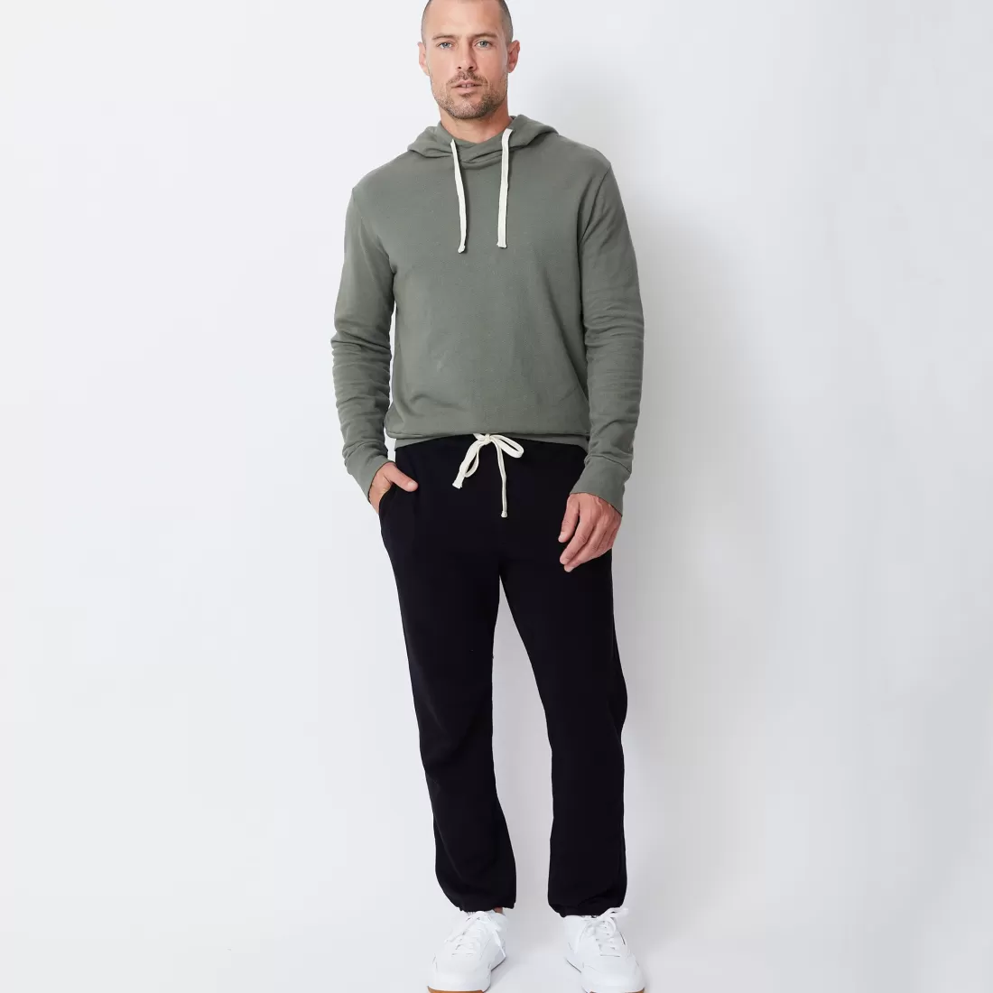 MONROW Men's Bottoms | Mens Sale*Men's Vintage Sweats - Color BLACK