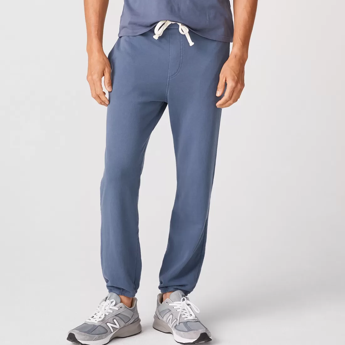 MONROW Men's Bottoms | Mens Sale*Men's Vintage Sweats - Blue Steel Color BLUESTEEL