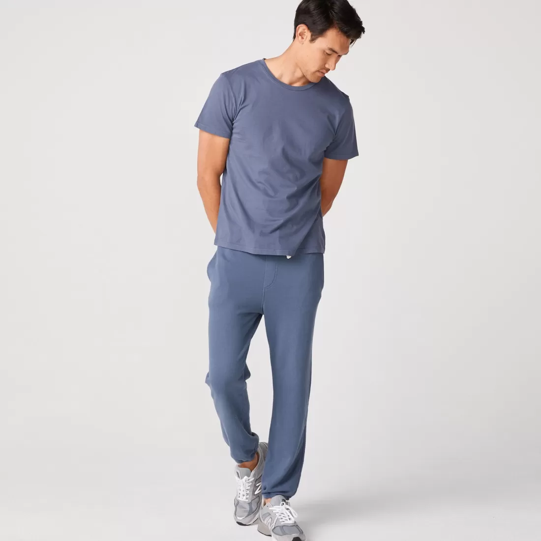 MONROW Men's Bottoms | Mens Sale*Men's Vintage Sweats - Blue Steel Color BLUESTEEL