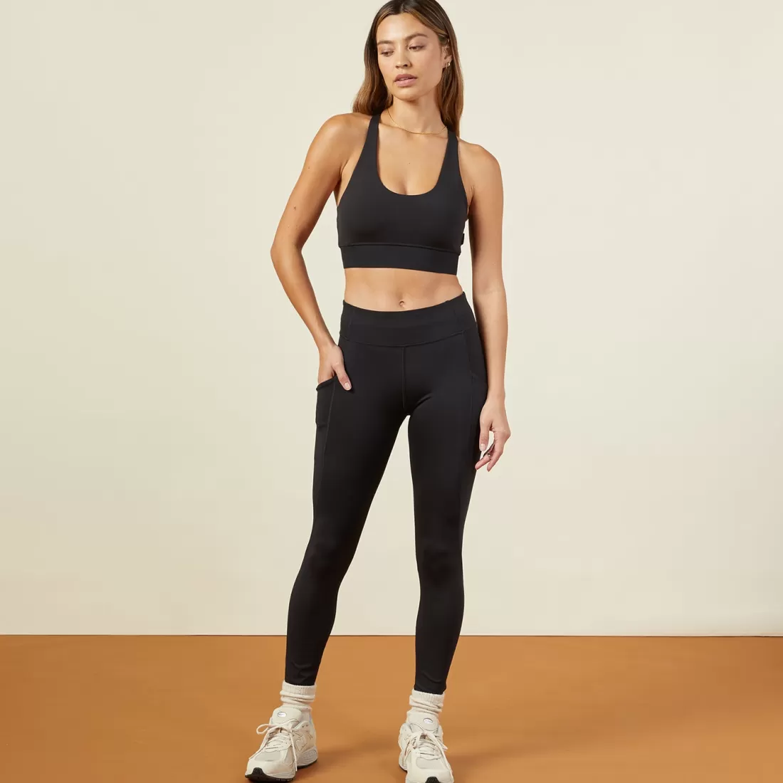 MONROW Movement*Movement High Rise Leggings BLACK