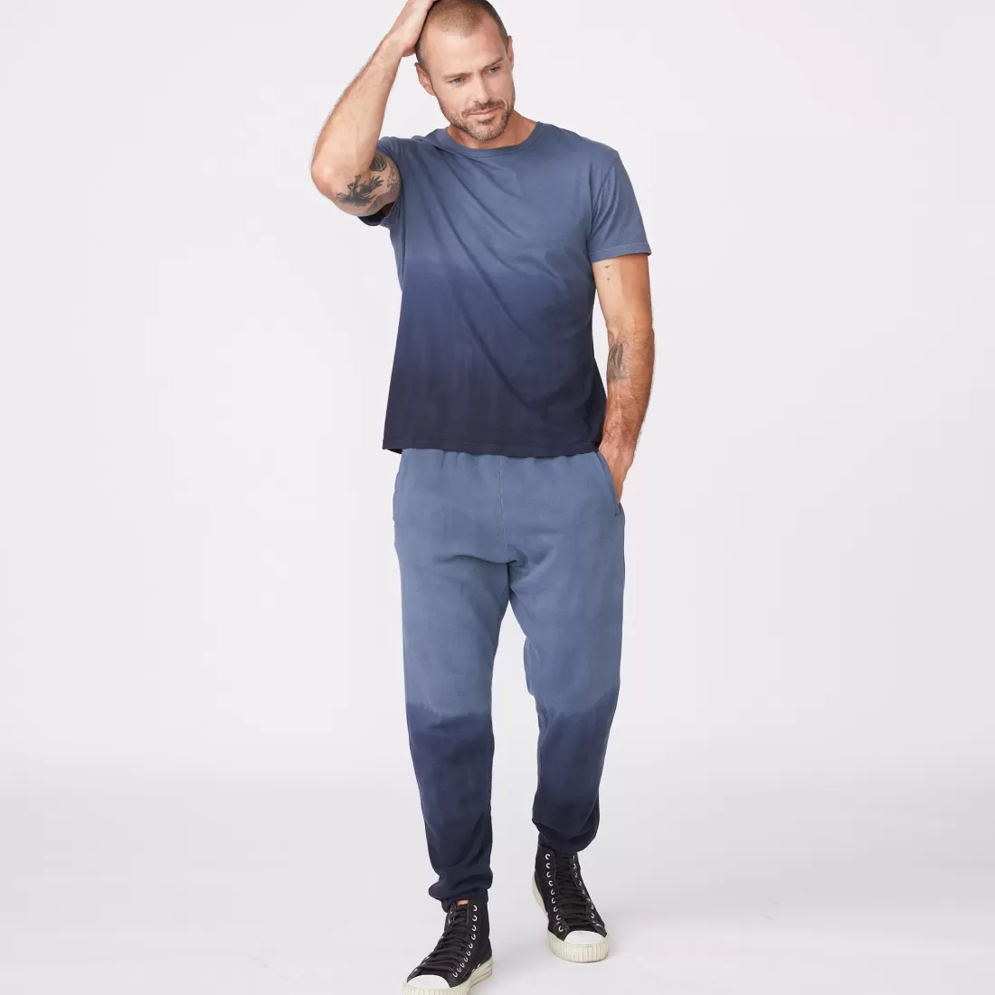 MONROW Men's Bottoms | Mens Sale*Ombre Lounge Sweats BLUESTEEL