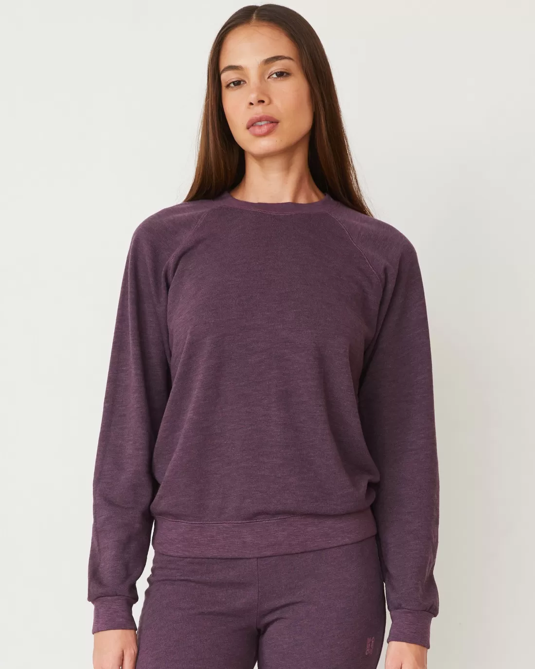MONROW Travel Essentials | Sets*Original Fleece Vintage Raglan HEATHEREDGRAPE