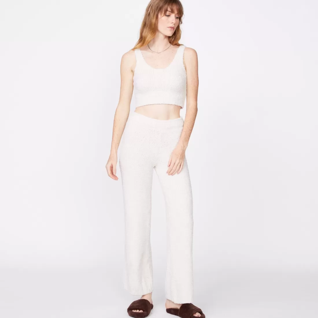 MONROW Sweats*Plush Sweater Pants - Color CHALK