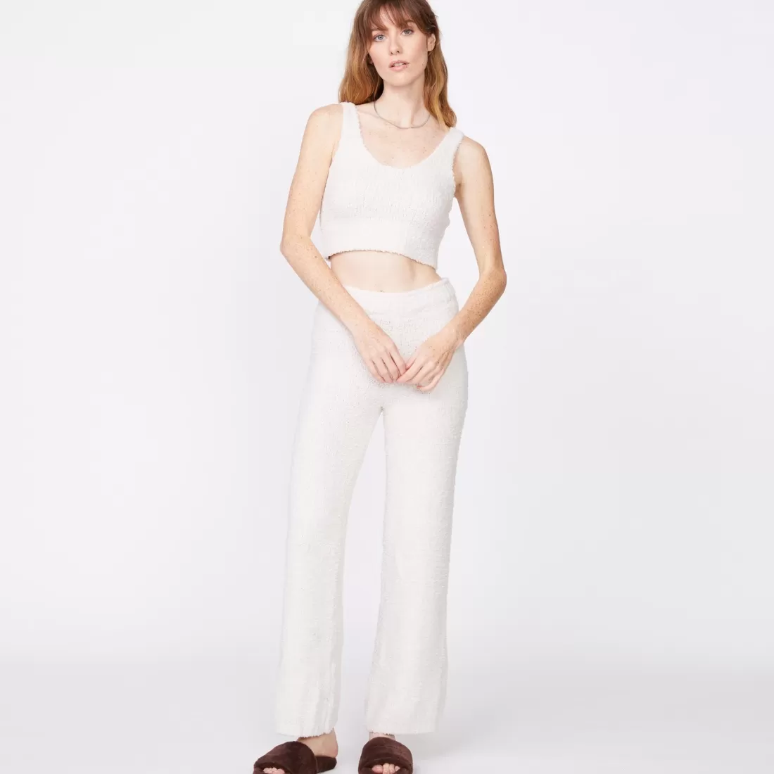 MONROW Sweats*Plush Sweater Pants - Color CHALK