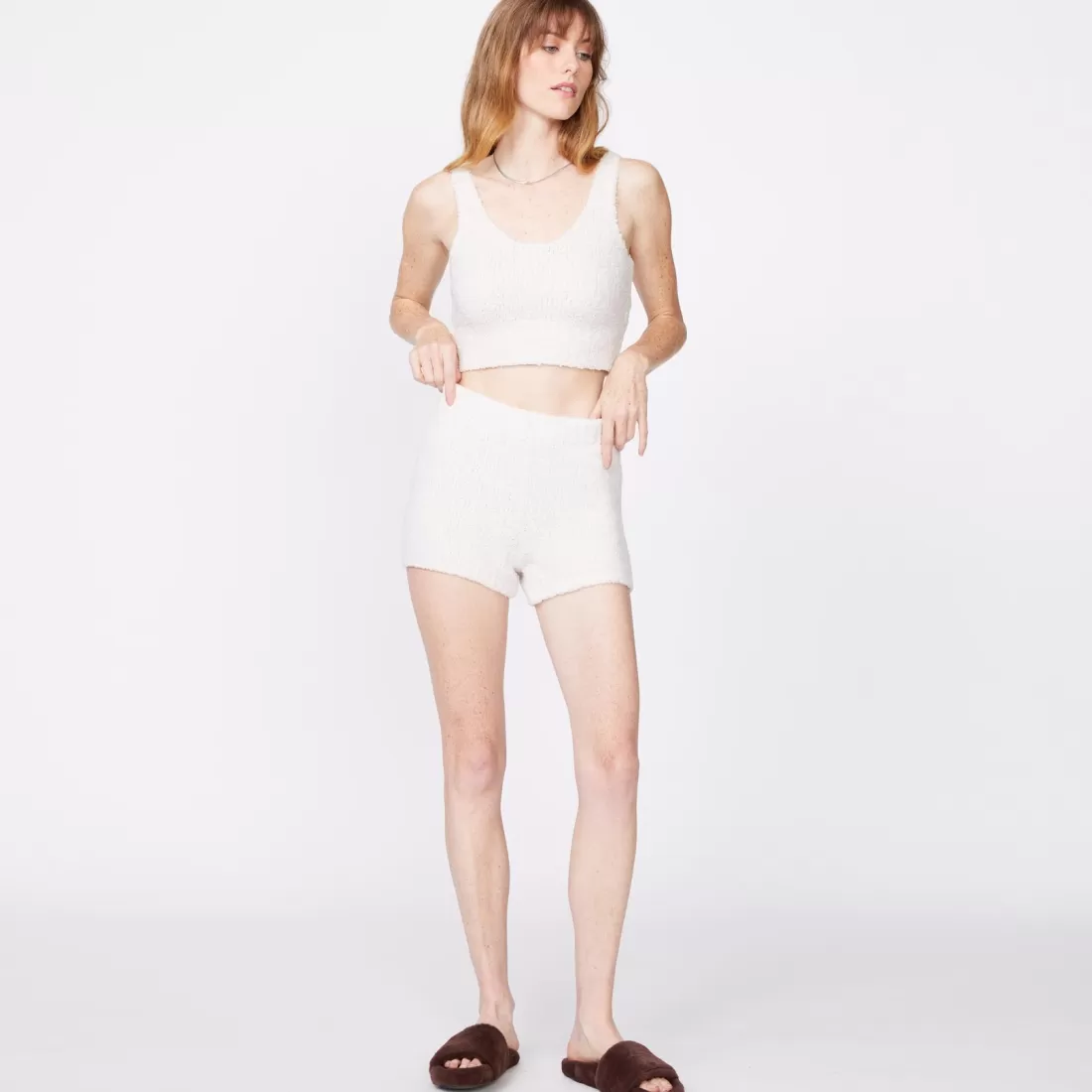 MONROW Tanks*Plush Sweater Tank - Color CHALK