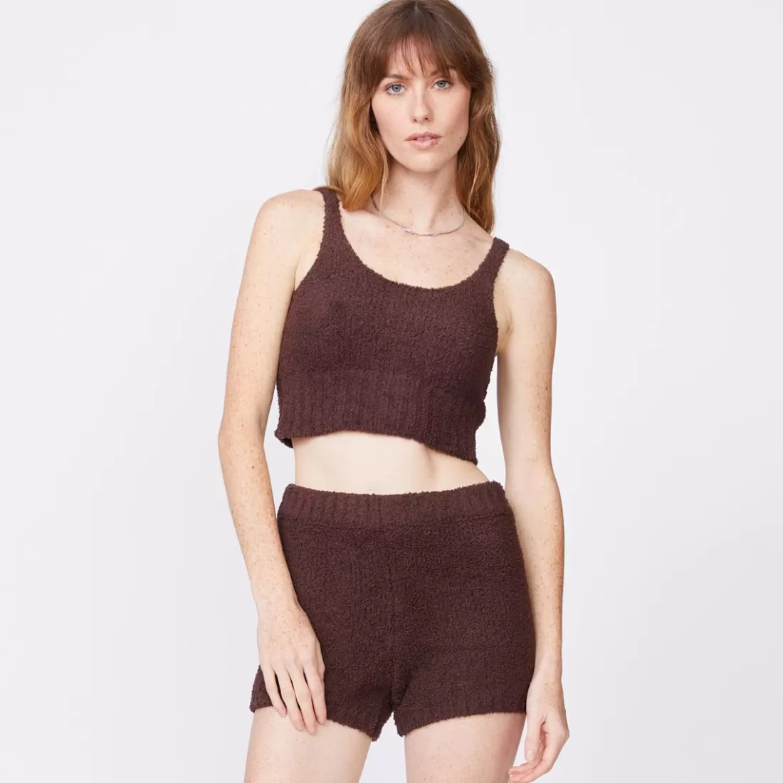 MONROW Tanks*Plush Sweater Tank - Color COCOA