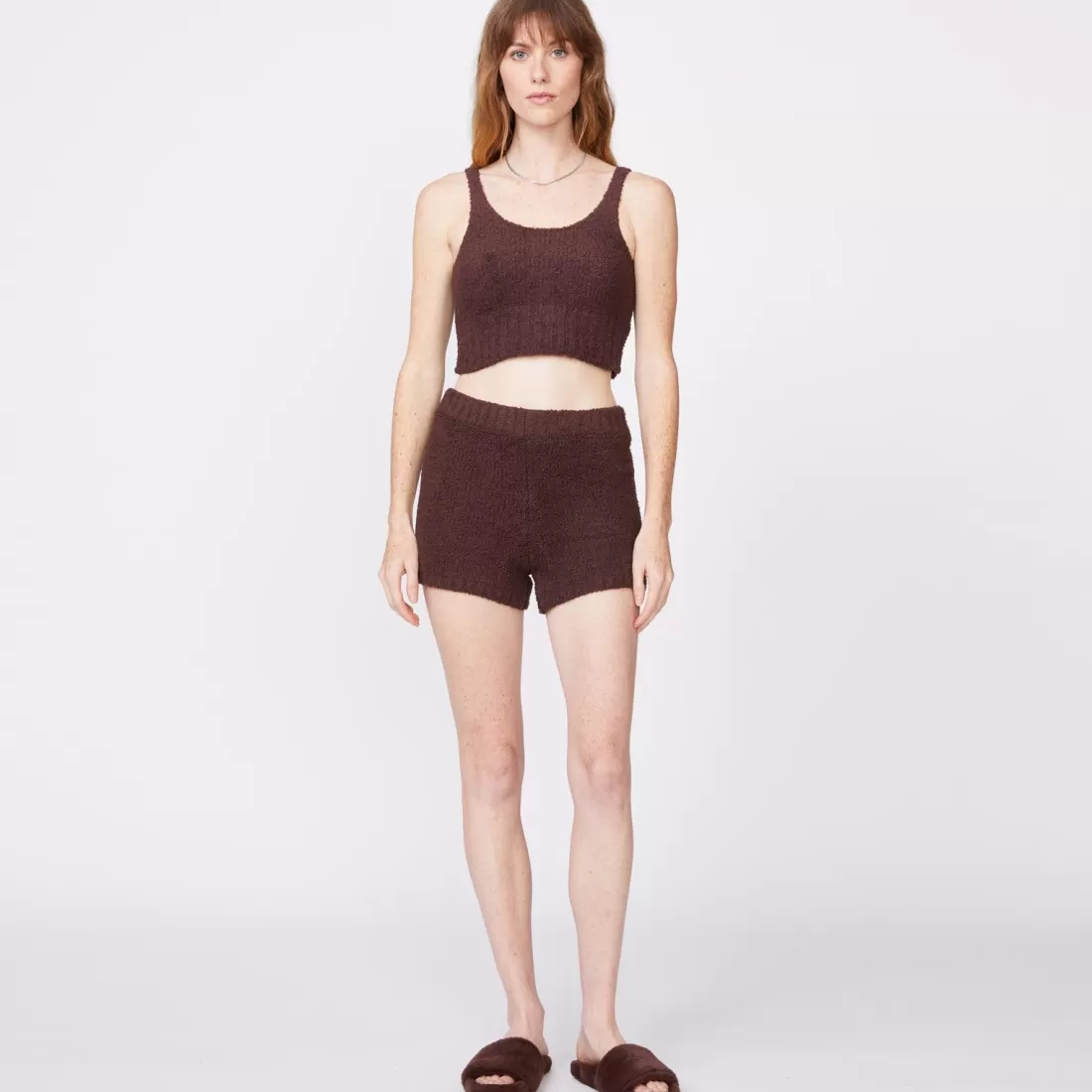 MONROW Tanks*Plush Sweater Tank - Color COCOA
