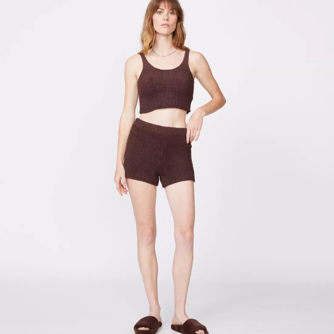 MONROW Tanks*Plush Sweater Tank - Color COCOA