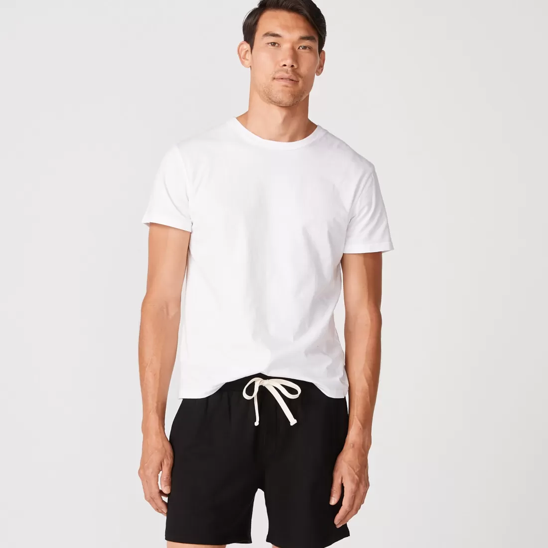 MONROW Men's Tops | Mens Classics*Relaxed Crew WHITE