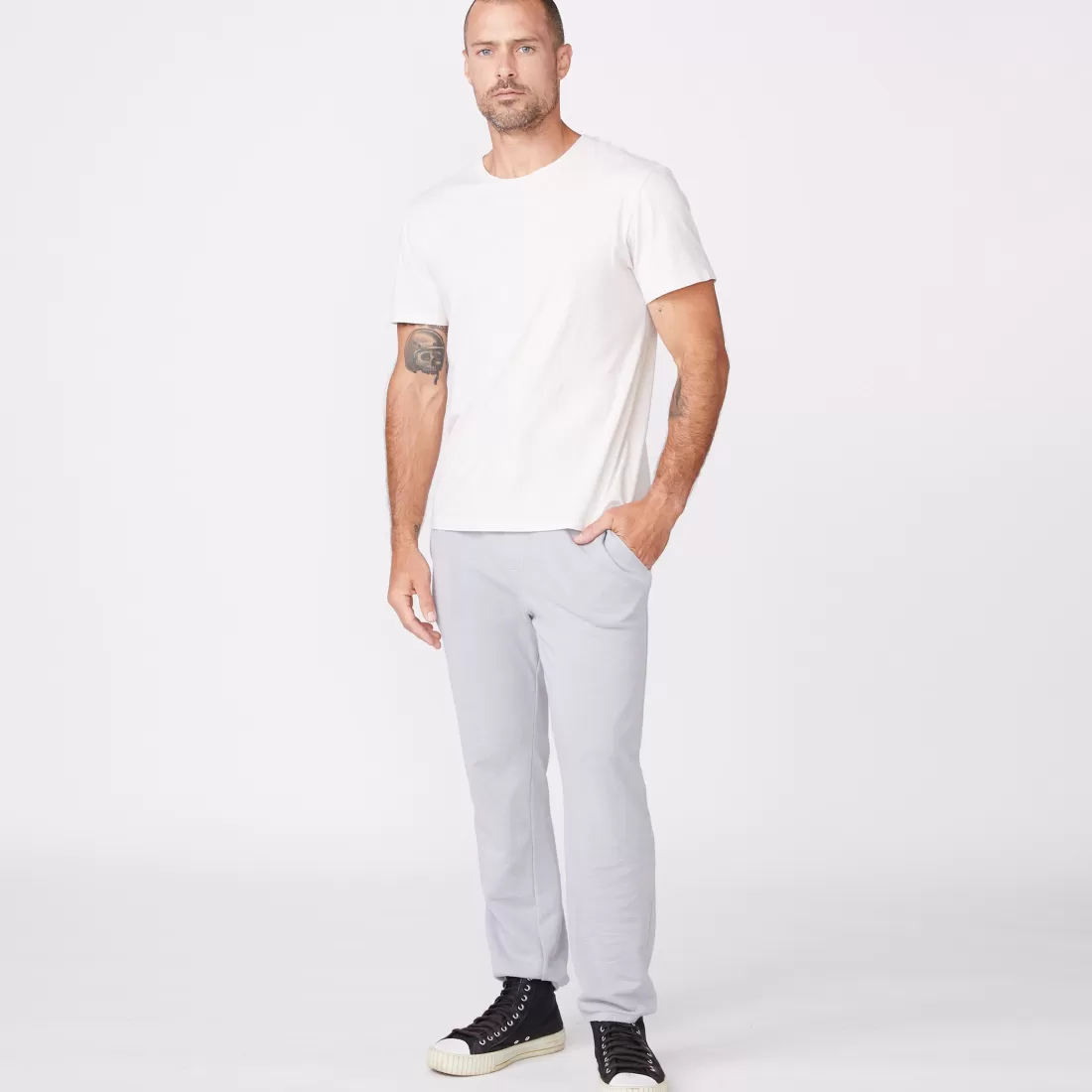 MONROW Men's Tops | Mens Classics*Relaxed Crew BONE