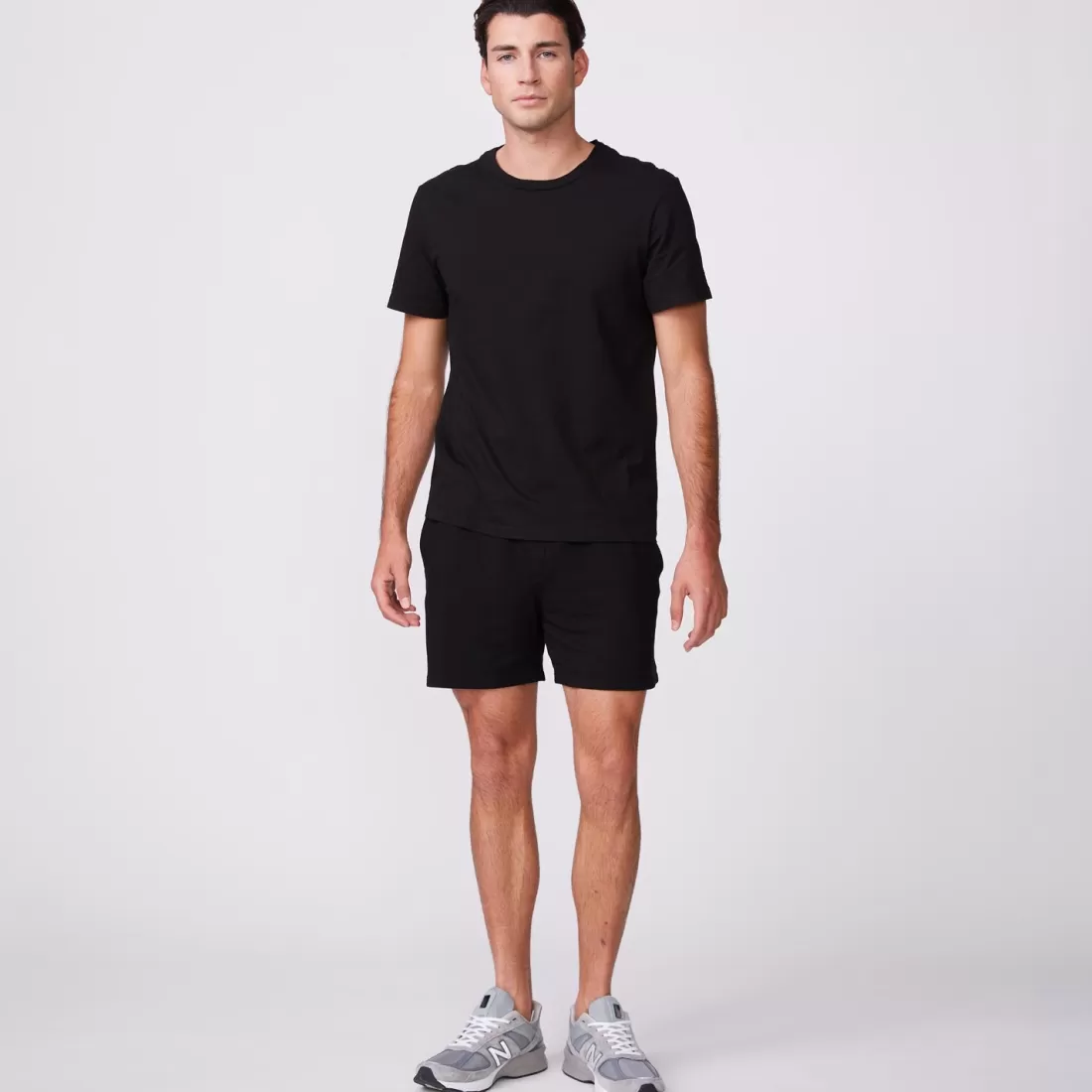 MONROW Men's Tops | Mens Classics*Relaxed Crew BLACK