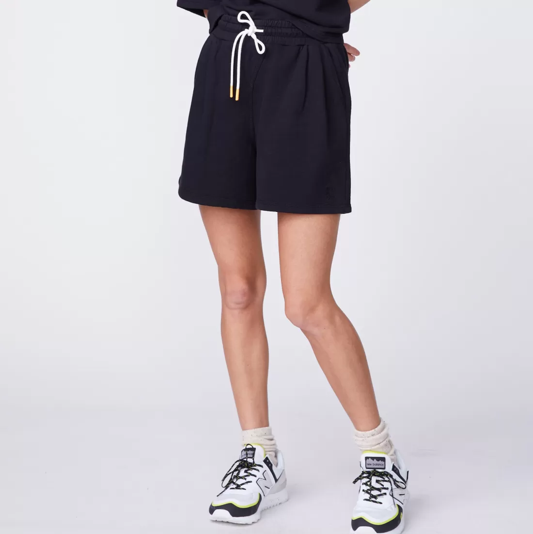 MONROW Shorts*90's Classic Sweat Short BLACK