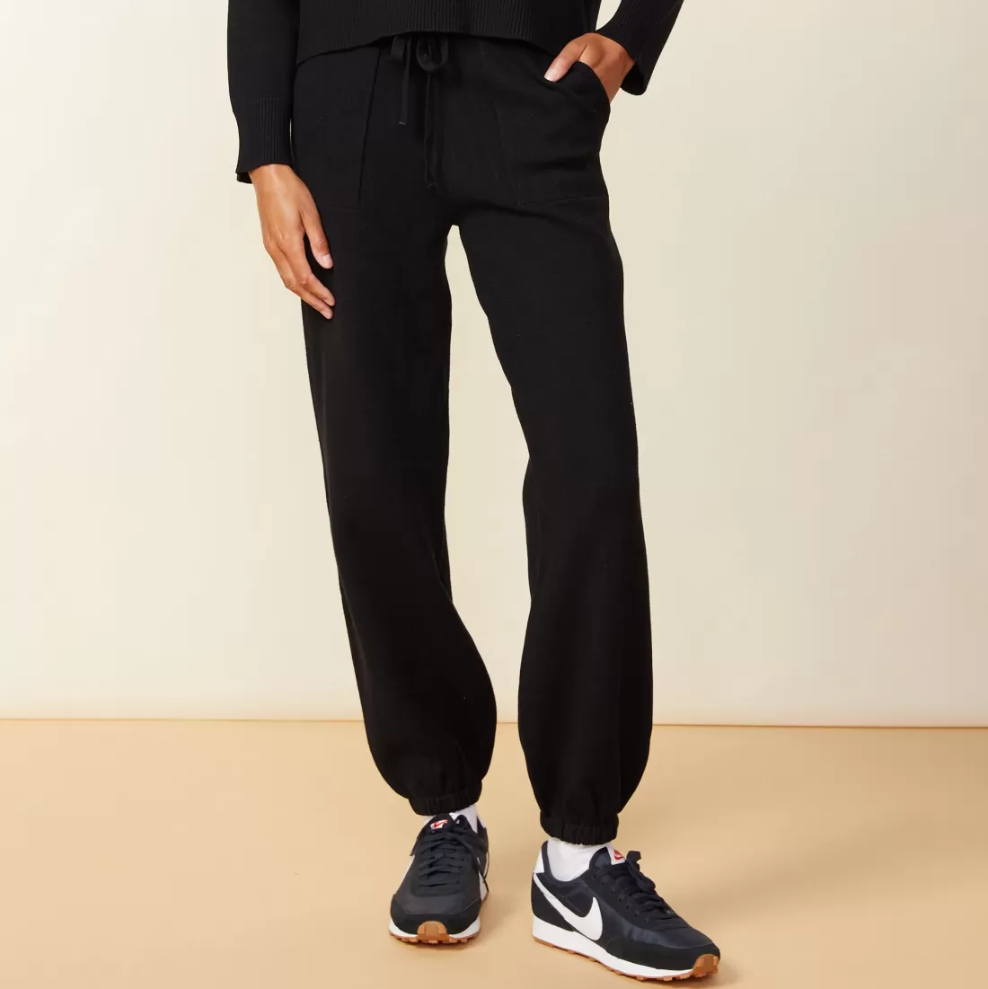 MONROW Soft Knit | Sweats*Soft Knit Oversized Vintage Sweat BLACK