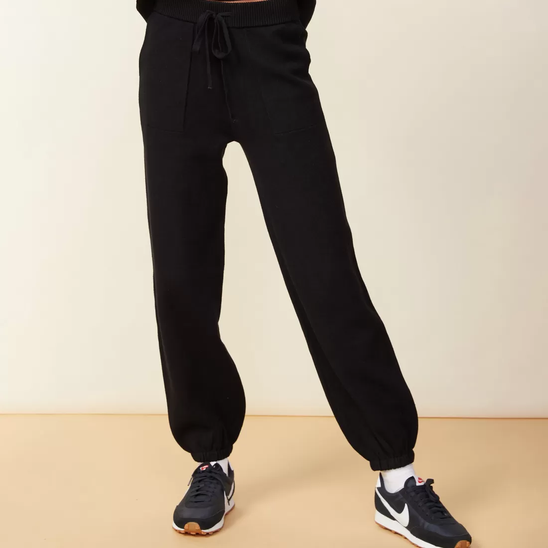 MONROW Soft Knit | Sweats*Soft Knit Oversized Vintage Sweat BLACK