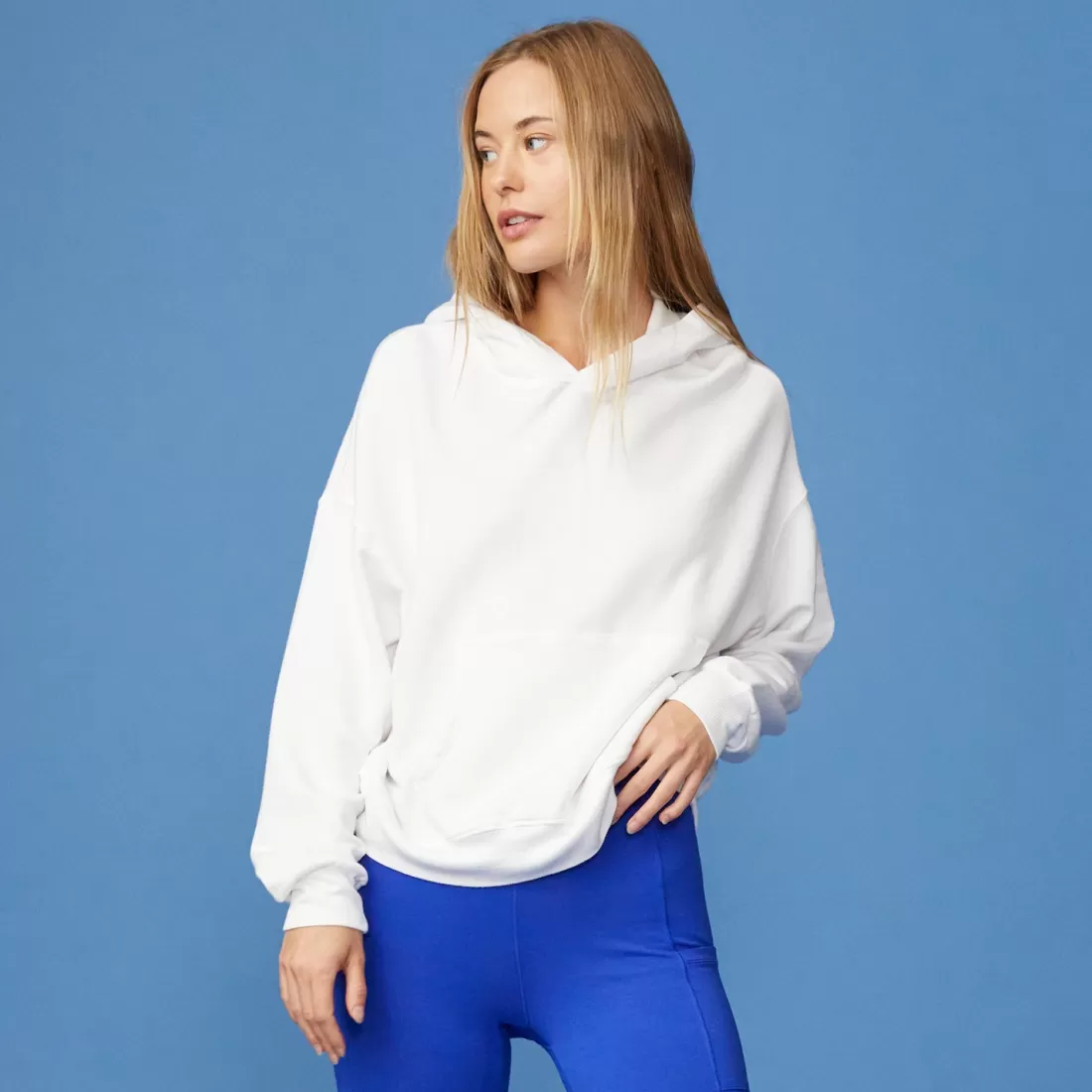 MONROW Softfleece | Hoodies*Softfleece Slouchy Pullover WHITE