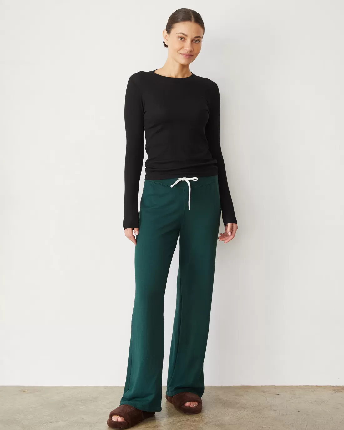 MONROW Softfleece | Sweats*Softfleece Straight Leg Vintage Sweat EVERGREEN