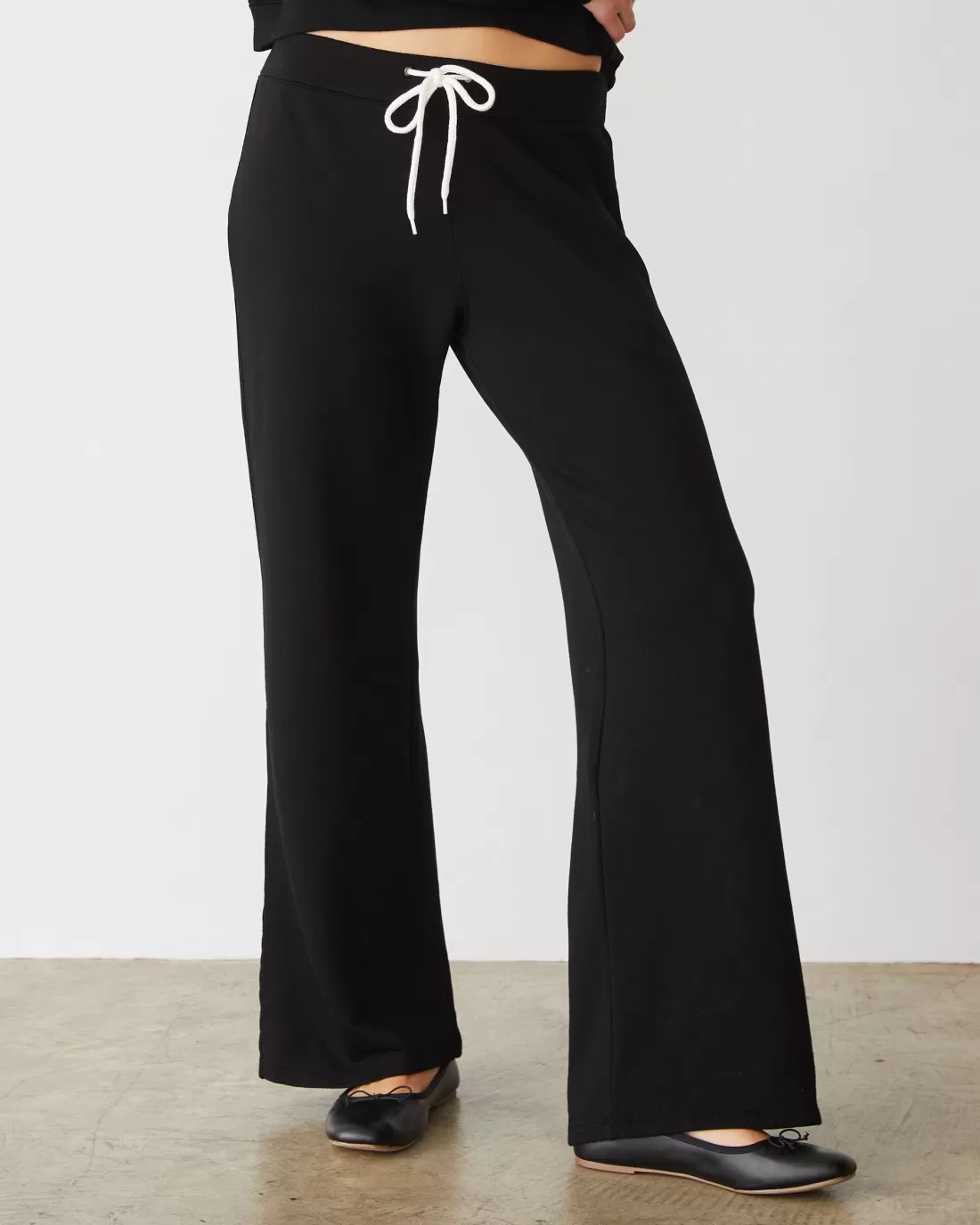 MONROW Softfleece | Sweats*Softfleece Straight Leg Vintage Sweat BLACK