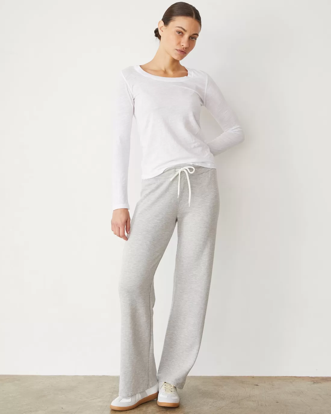 MONROW Softfleece | Sweats*Softfleece Straight Leg Vintage Sweat HEATHERGREY