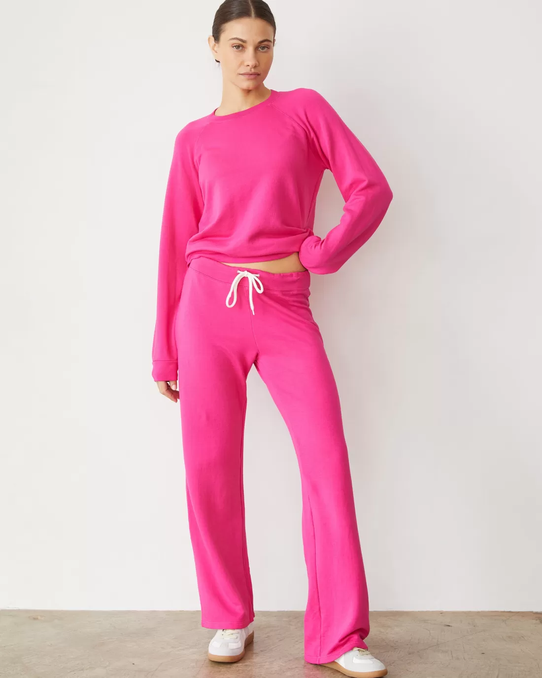 MONROW Softfleece | Sets*Softfleece Straight Leg Vintage Sweat FUCHSIA