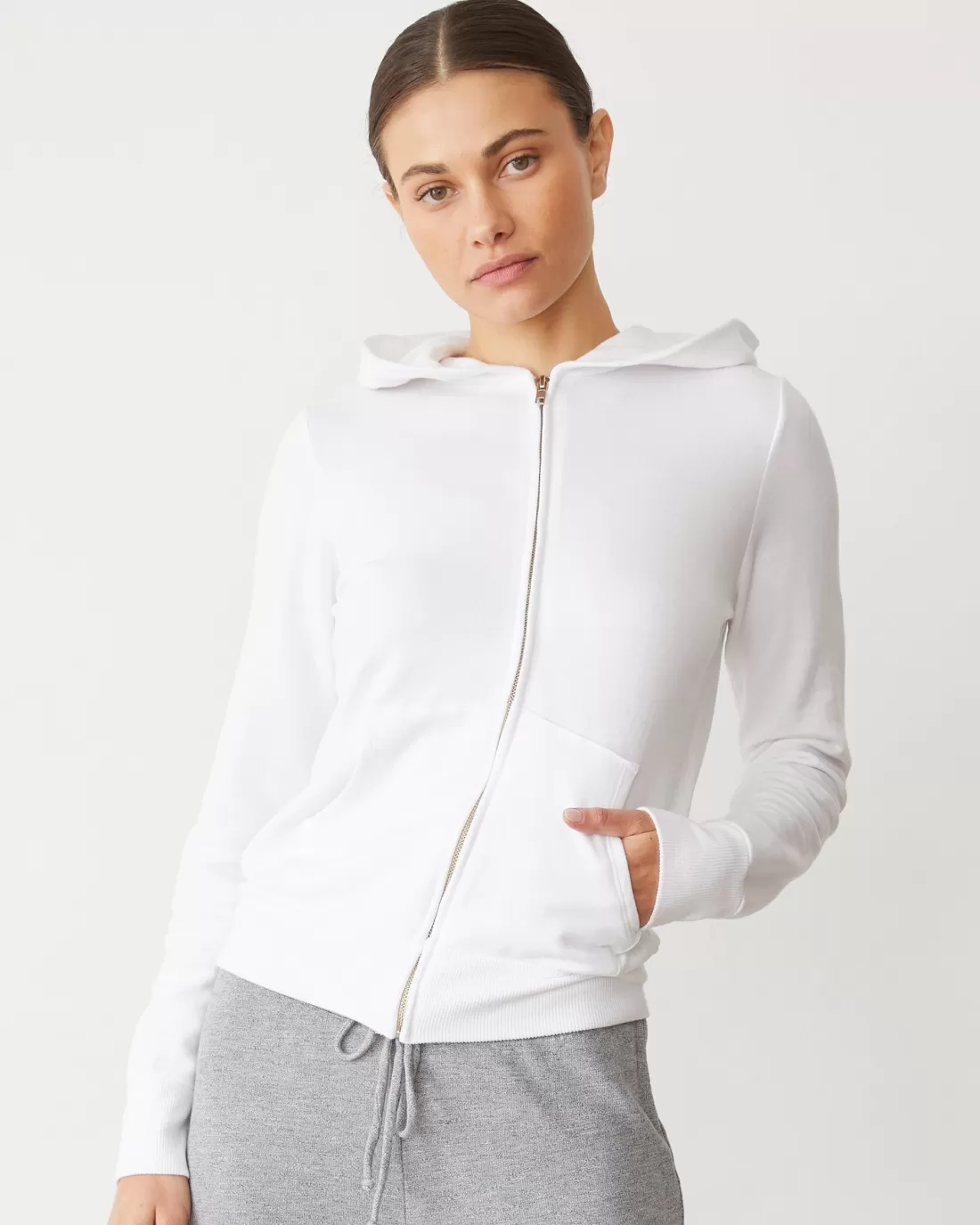 MONROW Softfleece | Zip-Up Hoodies*Softfleece Zip Up Hoody WHITE