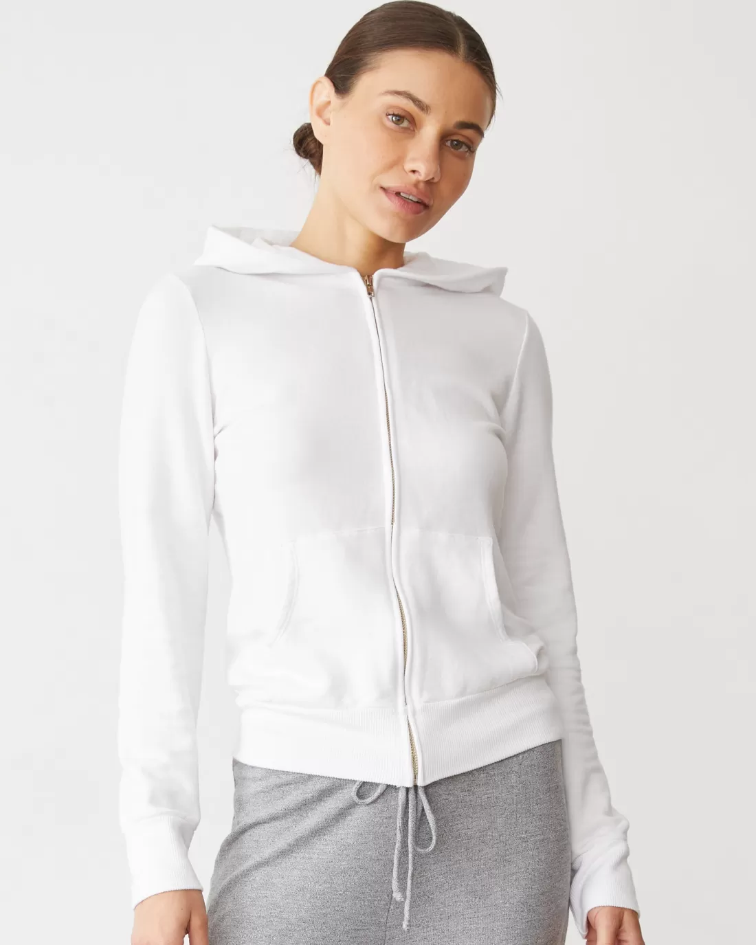 MONROW Softfleece | Zip-Up Hoodies*Softfleece Zip Up Hoody WHITE