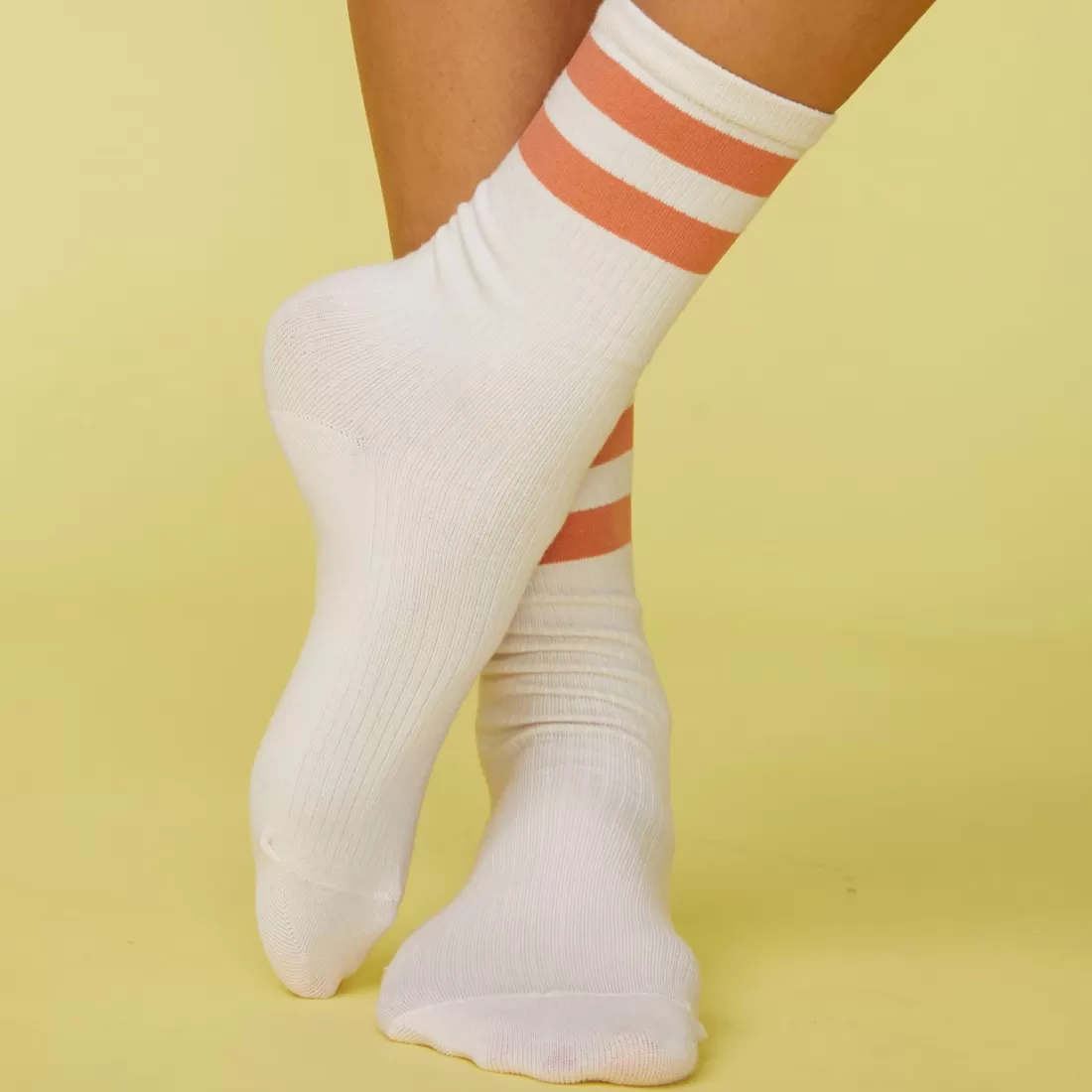 MONROW Socks | Accessories*Stripe Socks BONE/FADEDRUST