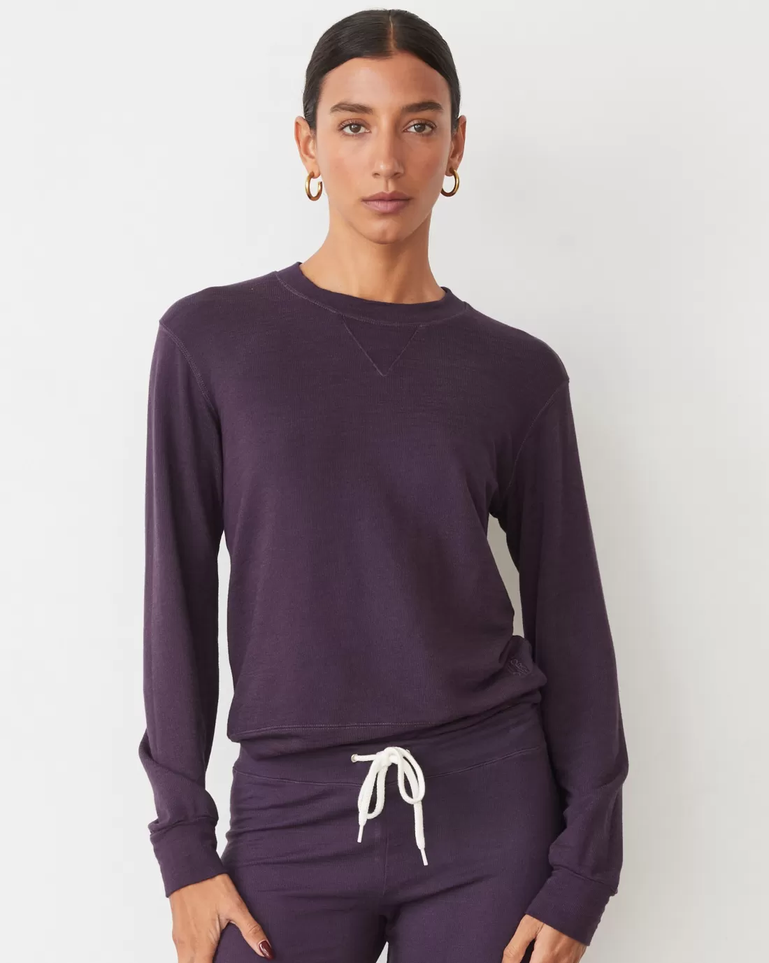 MONROW Supersoft | Sweatshirts*Supersoft Crew Neck Sweatshirt MIDNIGHTPLUM