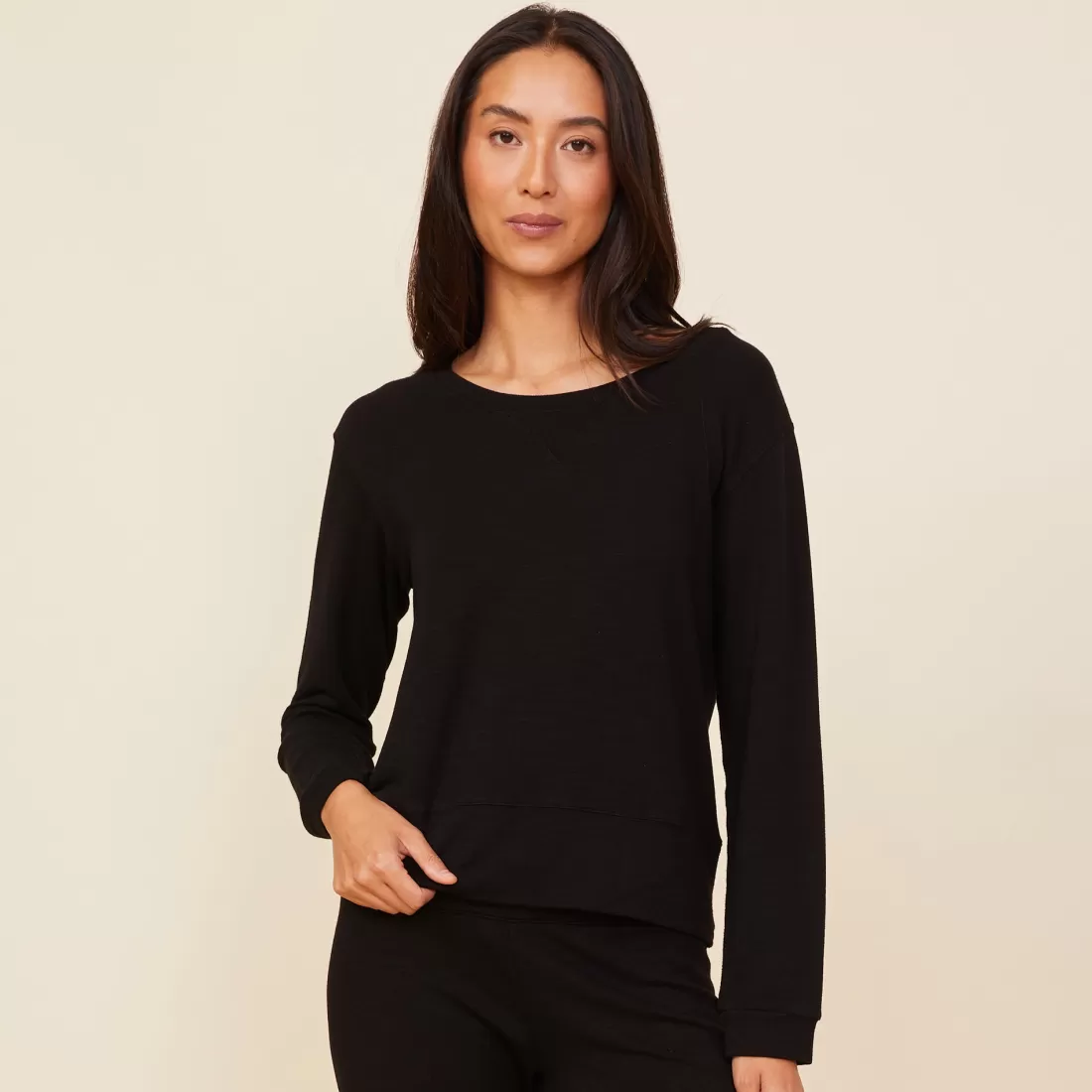 MONROW Supersoft | Sweatshirts*Supersoft Crew Neck Sweatshirt - Color BLACK
