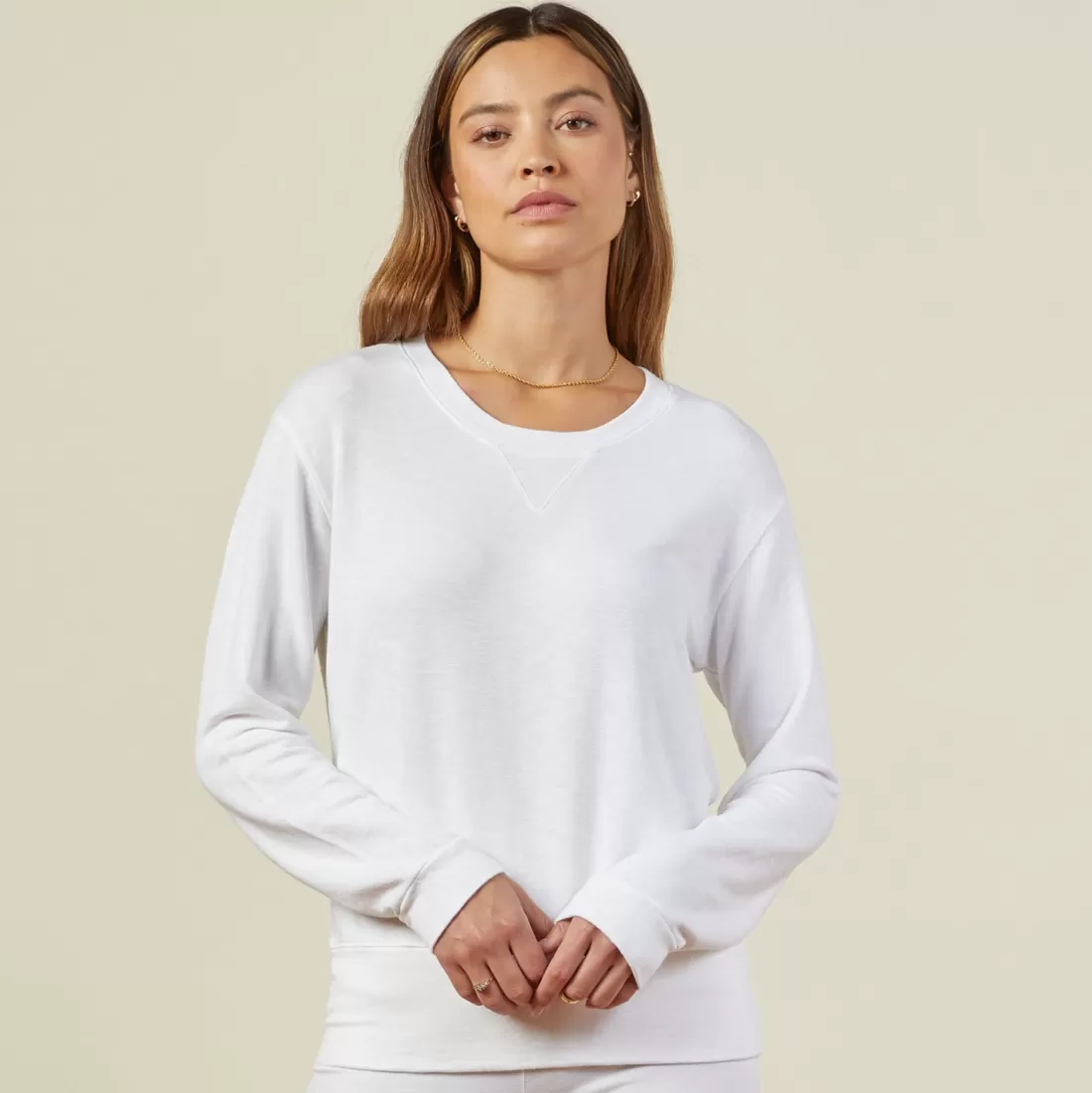 MONROW Supersoft | Sweatshirts*Supersoft Crew Neck Sweatshirt - Color WHITE