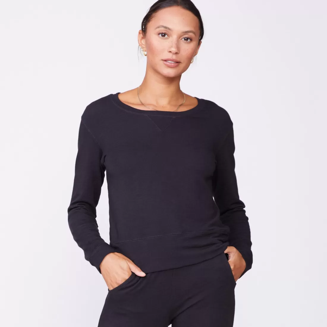 MONROW Supersoft | Sweatshirts*Supersoft Crew Neck Sweatshirt -Faded Black Color FADEDBLACK