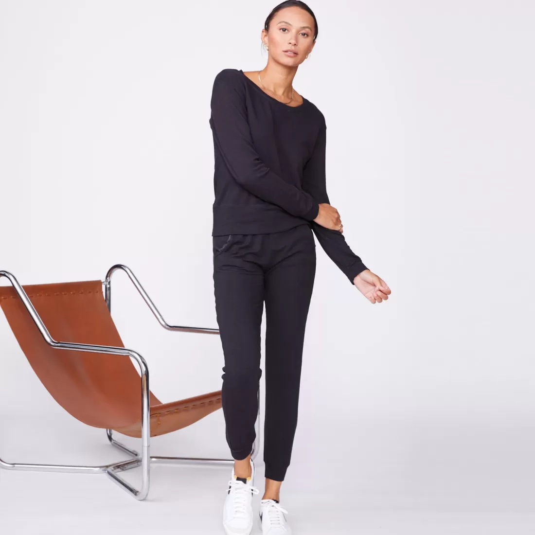MONROW Supersoft | Sweatshirts*Supersoft Crew Neck Sweatshirt -Faded Black Color FADEDBLACK