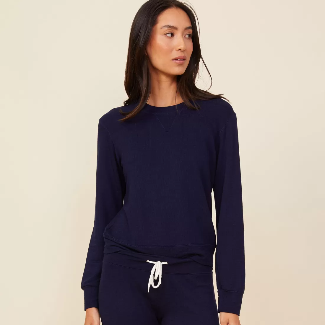 MONROW Supersoft | Sets*Supersoft Crew Neck Sweatshirt - Color NAVY