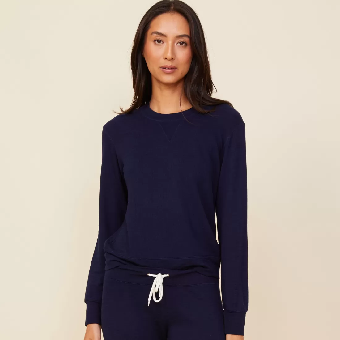 MONROW Supersoft | Sets*Supersoft Crew Neck Sweatshirt - Color NAVY