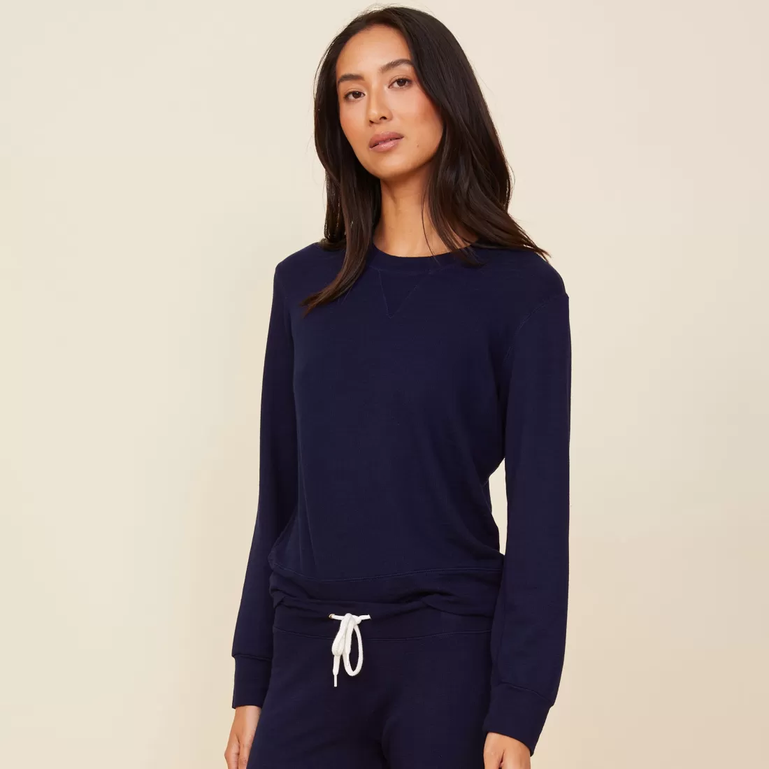 MONROW Supersoft | Sets*Supersoft Crew Neck Sweatshirt - Color NAVY